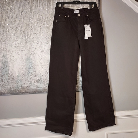 Zara TRF WIDE LEG JEANS - Picture 6 of 11